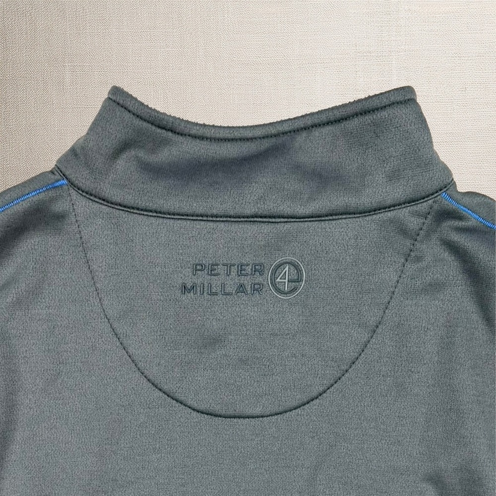 Peter Millar Crown Sport Warmth Golf 1/4 Zip Pullover Mens XXL Gray Performance - Picture 5 of 8